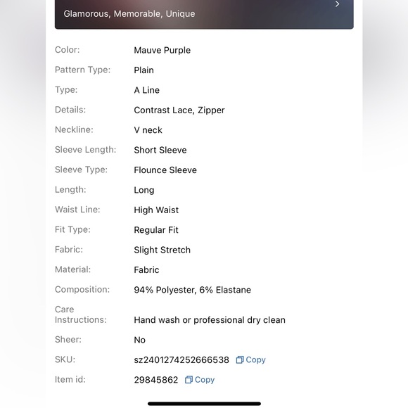 Shein V neck tulle long dress with beading - Picture 5 of 7